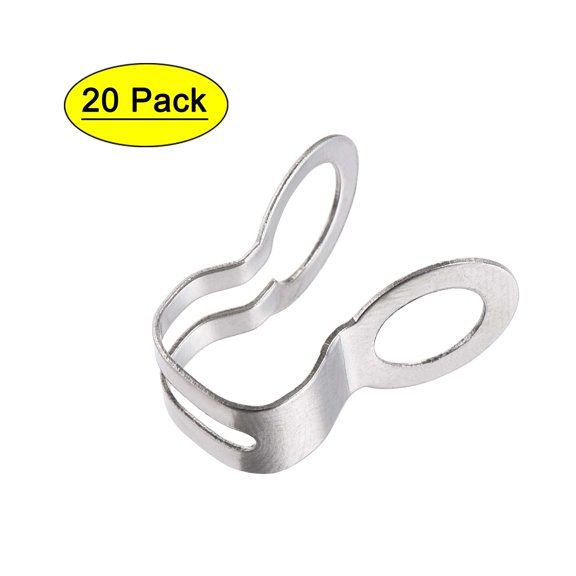 Uxcell 0.24" Double Ring Ball Chain Connector 304 Stainless Steel Silver Tone 20pcs