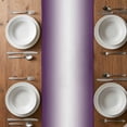 thumbnail image 4 of Dark Purple Ombre Table Runner 72 Inches Long,Purple White Gradient Modern Abstract Art Cotton Linen Table Runners Dresser Scarves,Tabletop Scarf Furniture Cover for Home Dinner Party Decor 13"x72", 4 of 8