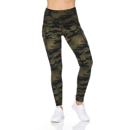 BSP Women's High Waist Camo Print 7/8 Legging With Pockets