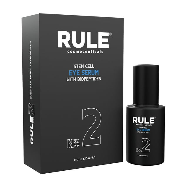 RULE Suero debajo de los ojos para ojeras e hinchazón - Suero avanzado antienvejecimiento de células madre de argán Tratamiento de bolsas para los ojos para hombres Levanta y reduce las arrugas con bi