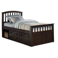 thumbnail image 5 of Hillsdale Furniture Schoolhouse 4.0 Charlie Captain's Twin Bed, 2 Storage Units, Brown, 5 of 6