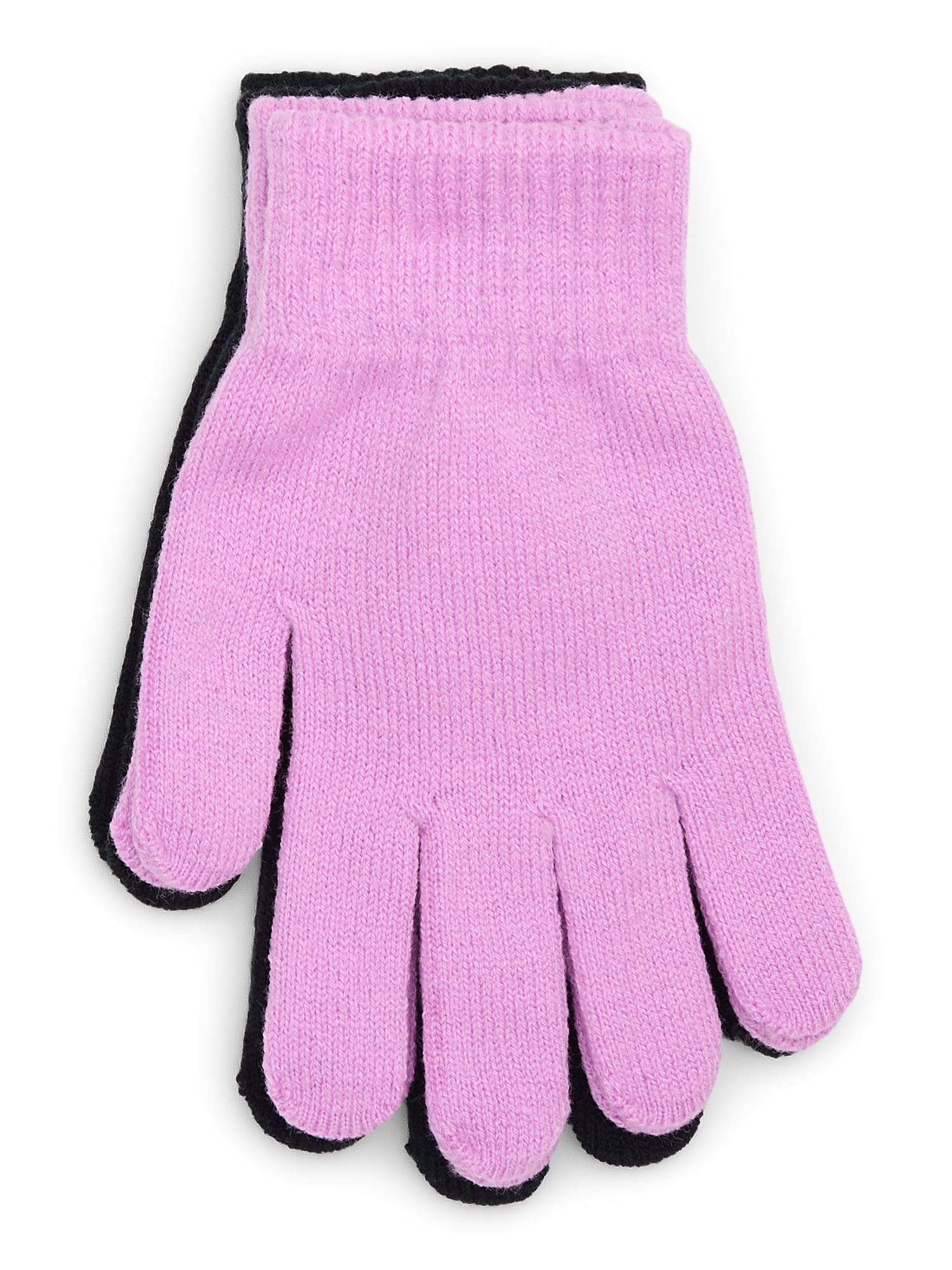 No Boundaries Knit Gloves, 2-Pack, Women's, One Size, Violet Liatris