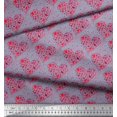 thumbnail image 2 of Soimoi Satin Silk Fabric Bird & Heart Printed Fabric 1 Yard 42 Inch Wide, 2 of 3