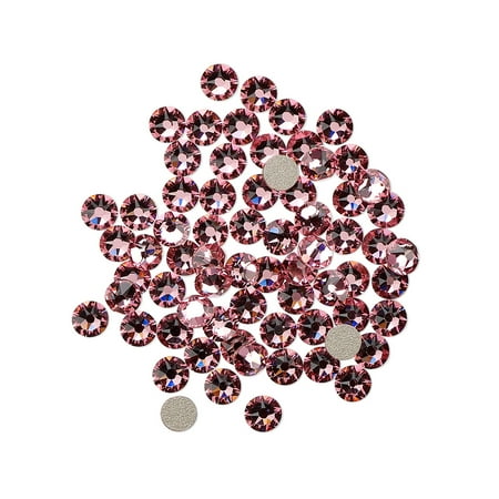 

1pk-Flat back Crystal Passions® light rose foil back 3-3.2mm round rose (2088) SS12. Sold per pkg of 144 (1 gross).