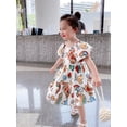 thumbnail image 1 of 2023, vestido de verano para niñas, Vestidos de princesa informales, mangas abullonadas, disfraces con estampado de flores, Vestidos para niños, ropa Floral de algodón 2-7Y15(6-7T) Gao Jinjia LED, 1 of 2
