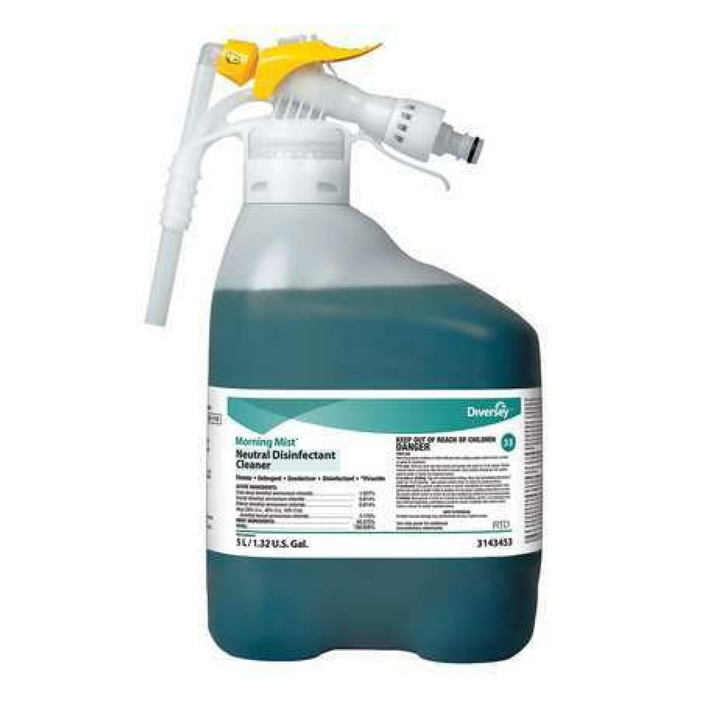 DIVERSEY 5283020 Neutral Disinfectant Cleaner Concentrate , 5L Hose End