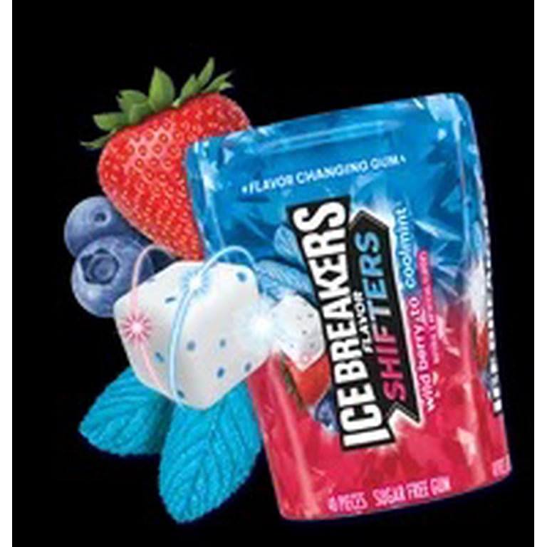ICE BREAKERS FLAVOR SHIFTERS WILD BERRY/COOLMINT FLAVORS SUGAR
