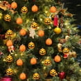 thumbnail image 2 of 24 Pcs Pumpkin Hanging Ball Halloween Jack-O-Lantern Hanging Ornament Shatterproof Festive Decorative Ball for Christmas Tree Home Party Decor, 2 of 8