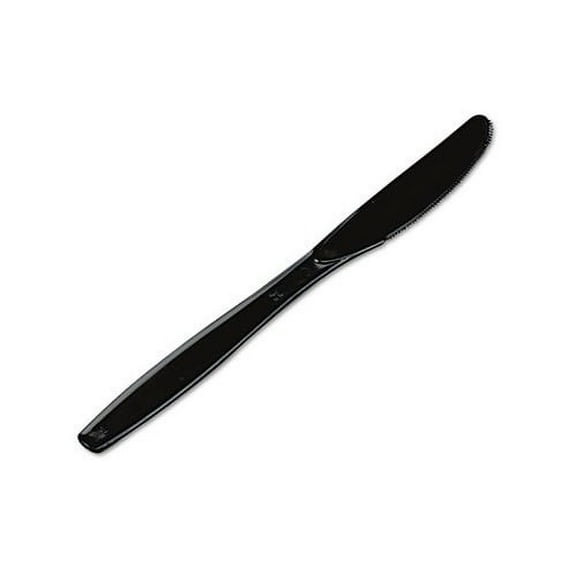 Plastic Cutlery Heavyweight Knives, Black, 1,000/Carton
