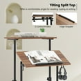 thumbnail image 6 of Giantex Mobile Standing Desk, Height Adjustable Sit to Stand Desk, Portable Laptop Desk, 2-Tier Computer Workstation for Home Office, Brown, 6 of 9