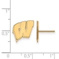 thumbnail image 2 of 10k Gold LogoArt University of Wisconsin Letter W Small Post Earrings Q1Y009UWI, 2 of 4