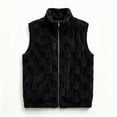 thumbnail image 6 of QATAINLAV Womens Fleece Sherpa Vest Winter Fuzzy Fluffy Checkered Plaid Sleeveless Zip Up Jacket with Pockets, 6 of 8