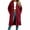 Wine, variant on SETOOFF Women Long Maxi Length Zip Up Hooded Sweatshirt Side Split Long Line Hoodie Coat Oversized Drawstring Hood Jacket with Pockets Solid Color Casual Layering Outerwear for Fall Winter