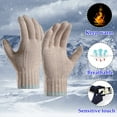 thumbnail image 6 of Weikingp Warm Gloves Winter Teenagers Women Keep Warm Touching Screen Knit Gloves Elastic Cuff Soft Full Finger Gloves Mitten (Clearance) A Polyester, 6 of 7