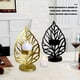 thumbnail image 5 of Candelabro con forma de hoja, candelero con soldadura de hierro, candelabro para decoración del hogar, negro, tipo A Yuarrent HA002256-02, 5 of 6