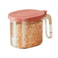 thumbnail image 2 of YaoZQ Red Airtight Seasoning Box with Spoon Handle Plastic Spice Container Moisture Proof Storage Jar for Salt Sugar Kitchen Pantry Organizer 5.1 inch, 2 of 7
