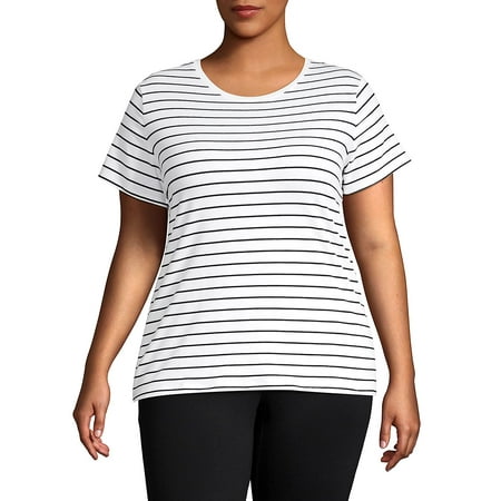 Plus Striped Cotton T-Shirt