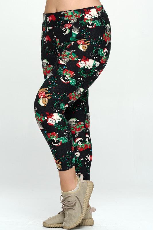 Plus Size Christmas Kitty Cat Soft 