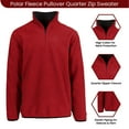 thumbnail image 3 of Men’s Polar Fleece Thermal Quarter Zip Pullover in 6 Colors, 3 of 5