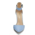 thumbnail image 3 of Dream Pairs Women's Ankle Strap Stilettos Pointed Toe High Heel Pumps Shoes OPPOINTED-ANKLE BABY/BLUE/SUEDE Size 6, 3 of 5