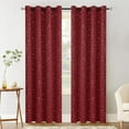 thumbnail image 2 of Blackout Curtain Panel Thermal Insulated Light Blocking Grommet Top for Bedroom Living Room Balcony Red, 2 of 5
