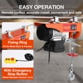 thumbnail image 4 of EDTara Double Slings Electric Hoist, Engine Lift Crane With 110v Power and Steel Wire Winch, Suitable for Garage, Warehouse, and Factory Lifting Applications, 4 of 6