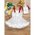 thumbnail image 4 of Kaerm Kids Girl Sequins Dance Leotard Dress Christmas Santa Outfits Ballet Skating Dancewear Gym Bodysuit White 10, 4 of 7