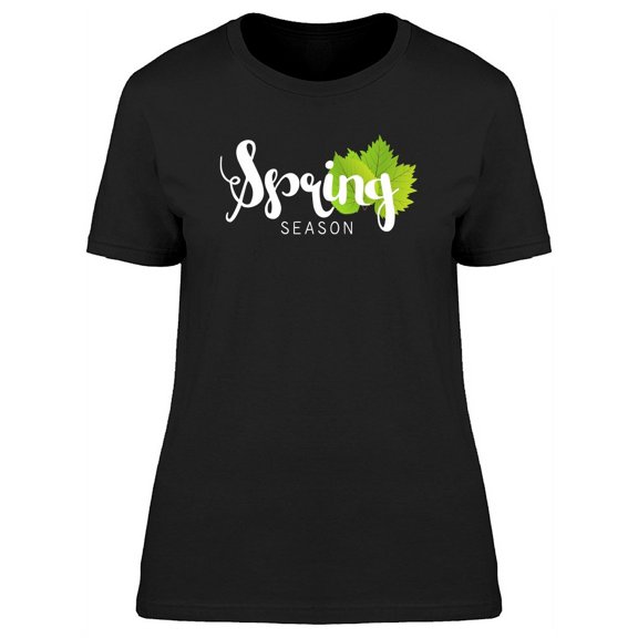 Spring Season Cute Leaves T-Shirt Women -Image by Shutterstock, Female x-Large