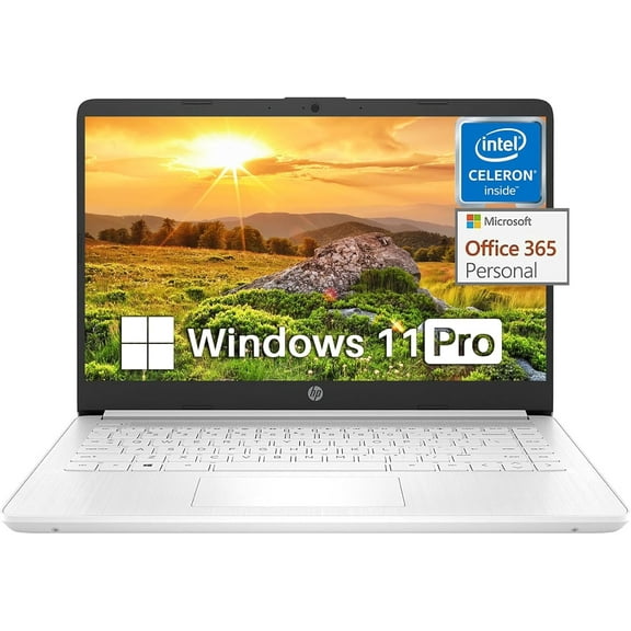 HP 14" Laptop for Student Business, Intel Quad-Core N4120, 16GB RAM, 320GB Storage(64GB eMMC 256GB Micro SD), 1-Year Microsoft 365, Windows 11 Pro, Stream Series, Webcam, WiFi, Ultra Light