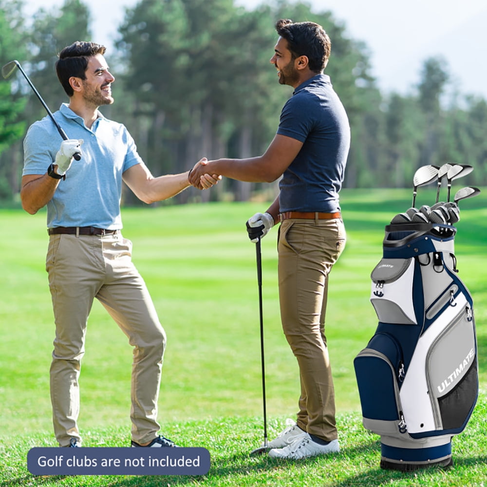 Yardi Yard 10.5 Inch Golf Stand Bag with 14 Way Dividers and 7 Zippered Pockets-Navy, Lightweight Golf Stand Bag for Men & Women,Multiple Pockets, Lightweight & Durable