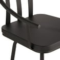 thumbnail image 4 of Elm Lane Lael Black Swivel Bar Stool 25 3/8" High Modern Industrial Wood Seat Curved Arm with Backrest Footrest for Kitchen Counter Height Island Home, 4 of 9