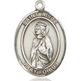 thumbnail image 3 of Extel Medium Oval Pewter St. Alice Medal, Made in USA, 3 of 10