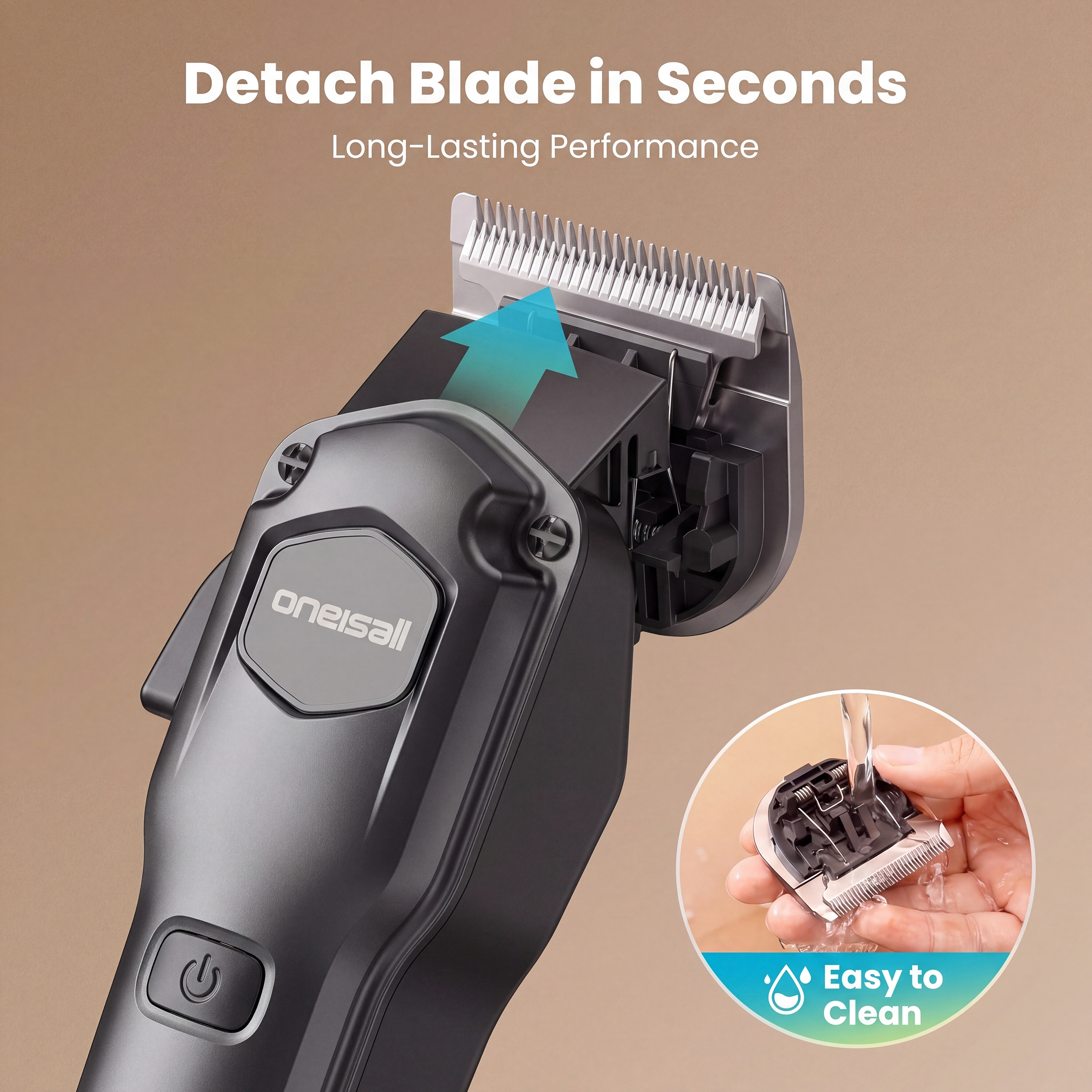 Oneisall DC-600 Cordless Dog Clippers Stainless Steel photo 8