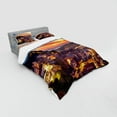 thumbnail image 3 of Ambesonne Colorful Bedding Set 3 Pcs, Cityscape of Lisbon, Twin, Brown, 3 of 3