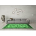 thumbnail image 3 of Ahgly Company Indoor Square Oriental Emerald Green Industrial Area Rugs, 7' Square, 3 of 4