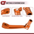 thumbnail image 3 of Palanca de cambio de motocicleta plegable Unique Bargains para Honda CRF150F 2003-2017, aleación de aluminio, palanca de cambio naranja, cabeza naranja con anillo tono plateado, 3 of 6