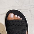 thumbnail image 6 of BADHUB Women's Wedge Sandals Breathable Mesh Knit Open Toe Sandals Lightweight Comfortable Summer Casual Walking Shoes Black 41, 6 of 6