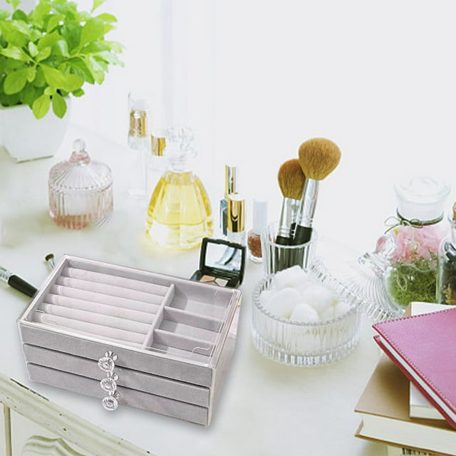 TIMIFIS Jewelry Storage Jewellery Storage Box Oxidation Earrings Earrings Necklace Velvet Acrylic High-Grade Exquisite Jewelry Box