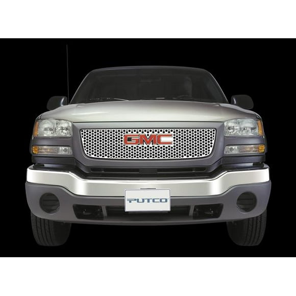 Putco Grille Insert 84110 Overlay; Punch Style; With Emblem Cutout; Polished; Stainless Steel