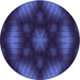 thumbnail image 1 of Ahgly Company Machine Washable Indoor Round Transitional Midnight Blue Area Rugs, 3' Round, 1 of 7