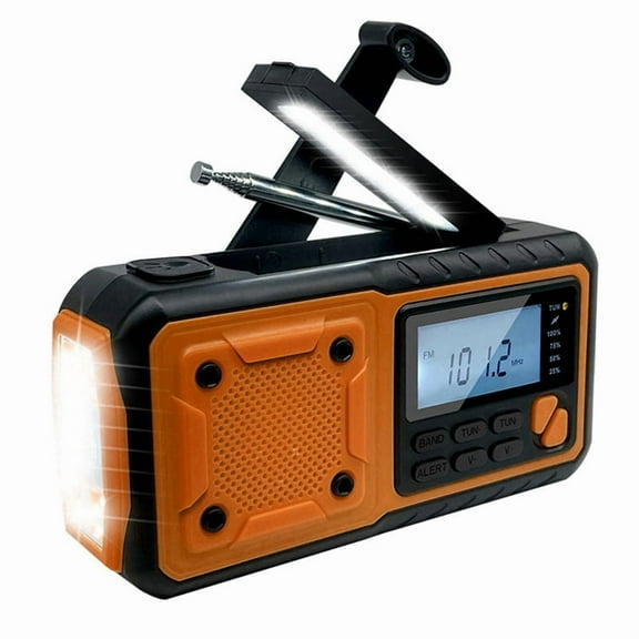 4000mAh Solar Power Emergency Radio Hand Crank Charging AM/FM SW Multi BAND Radio LED Reading Flashlight EU Version