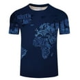 thumbnail image 5 of EQWLJWE T-Shirts for Men Men Short Sleeve O-Neck Printed Color Fashion Casual T-Shirt Tops Blouse, 5 of 5