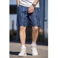 thumbnail image 3 of GINGTTO Men's Baggy Loose Fit Frosted Wash 9" Denim Shorts, 3 of 10