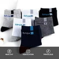thumbnail image 6 of Opvise Mens Socks 5 Pairs Sports Socks Breathable Sweat Absorption Letter Printed Mid-Tube Soft Socks Sports Wear Bouncy Summer Outdoor Running Casual Socks Men Accessories White, 6 of 7