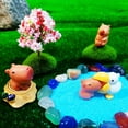 thumbnail image 4 of NIBERDA 20 pcs Mini Capybara Figurines, Resin Tiny Capybara Figures Animals for Miniature Garden, 4 of 6