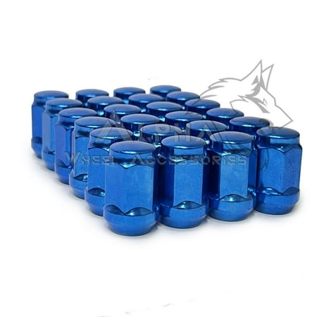 24 Blue Bulge Acorn Lug Nuts 12x1.5 Fits 2013 Newer Ford Ranger 6 Lug Conical