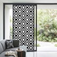thumbnail image 3 of Black White Geometric Window Privacy Film, Modern Abstract Art Static Cling UV Sun Blocking Heat Control Window Tint Day and Night, Non-Adhesive Reusable One Way Windows Privacy Cover 35.4''x78.7'', 3 of 7