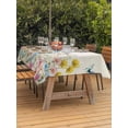 thumbnail image 3 of Outdoor Tablecloth with Umbrella Hole for Patio/Picnic/Party/Camping, Colorful Floral Waterproof Table Cloth Rectangle Table Cover Washable, Farmhouse Vintage Dragonfly Butterfly Flower (60"x 102"), 3 of 8