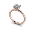 thumbnail image 2 of 2.00 Ct Brilliant Cut Round Natural Moissanite Diamond Engagement Rings for her Fine 14K Rose Gold, 2 of 7