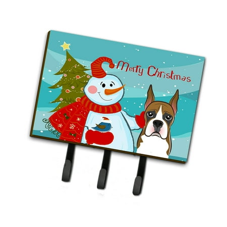 

Carolines Treasures BB1843TH68 Snowman with Boxer Leash or Key Holder Triple multicolor